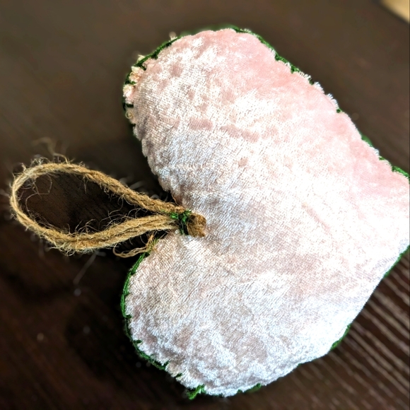 OOAK Handmade Puffed Heart Decoration Shabby Chic Boho  Ornament Holiday Gift - Picture 3 of 7